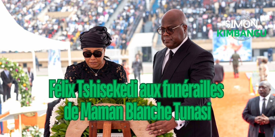 Félix Tshisekedi aux funérailles de Maman Blanche Tunasi