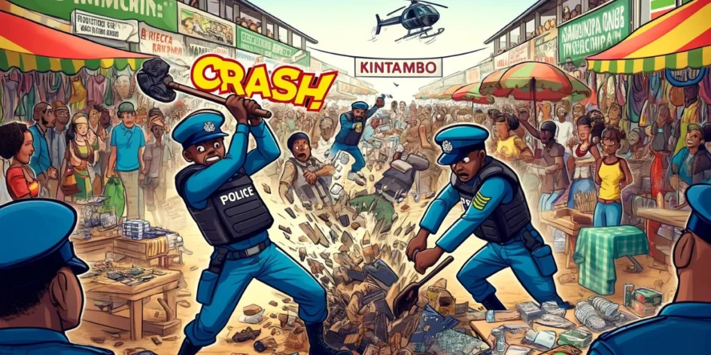 La Police détruit les marchés pirates à Kintambo Magasin : Un coup de balai nécessaire ? 1 La Police détruit les marchés pirates à Kintambo Magasin